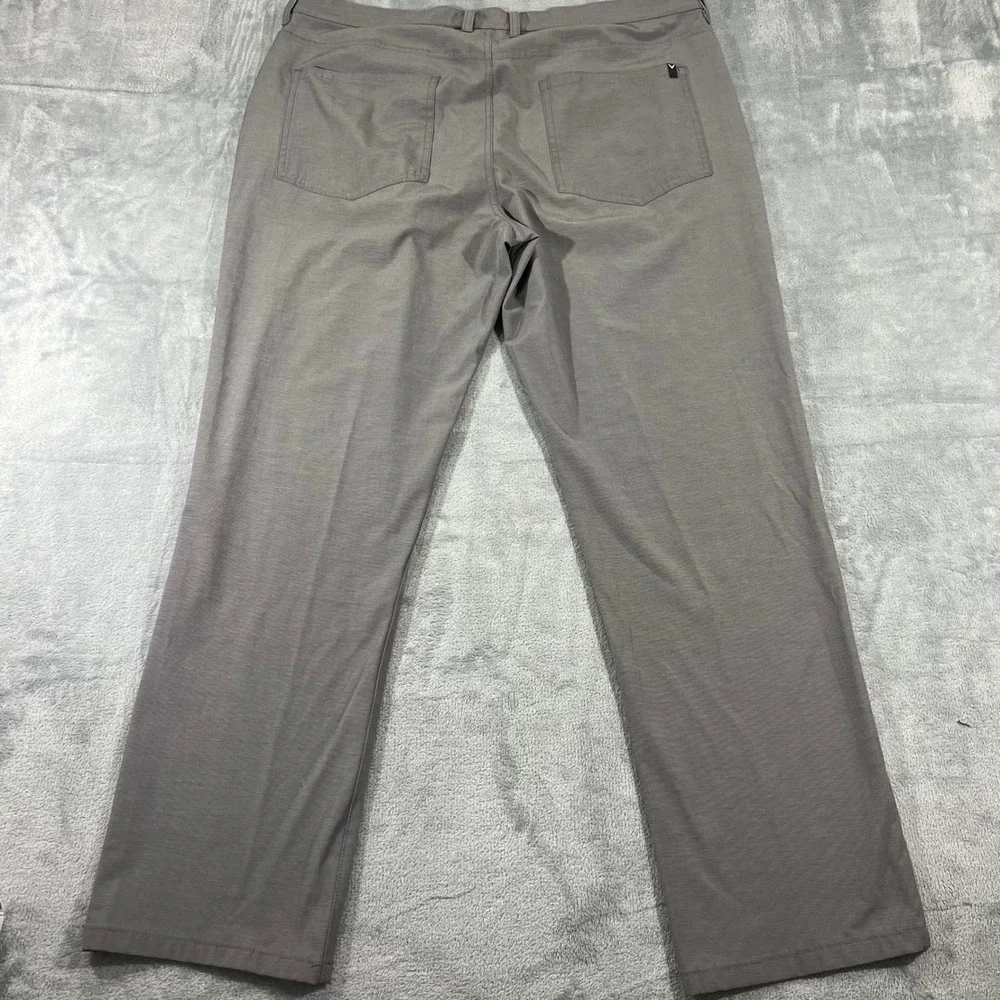 Callaway Mens Golf Pants 38x30 Grey Stretch Performance Five Pocket Trousers